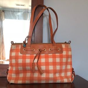 Dooney & Bourke Orange Plaid Purse